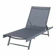 Helloshop26 - Chaise longue de jardin 197 x 64 x 30 cm anthracite gris foncé 03_0009207 - 3000224562848
