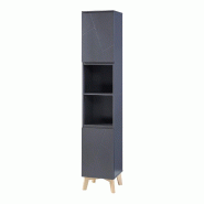 Helloshop26 - Meuble colonne de salle de bain 160 x 30 x 30 cm gris 03_0009953 - 3000224961870