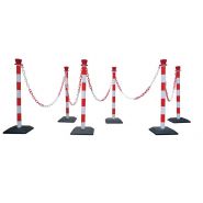 Kples6rb - barrière à chaîne poteaux en plastique lestés - signals - h 950 mm