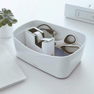 Leitz MyBox Wow Bac de rangement en ABS - Blanc /Gris Leitz MyBox Wow Bac de rangement en ABS - Blanc /Gris