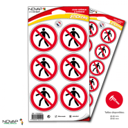Planches de 10 panneaux adhésifs ronds diamètre 40 mm interdictions - PADRPN-NV01/IPT_0