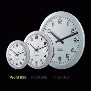 Horloge analogique BODET Profil 930 - POE, NTP, boitier noir, affichage HMS, trait