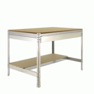 PROREGAL Établi BUFFALO avec tiroir | HxLxP 84x90x61cm | Capacité de charge 400kg | Galvanisé - argenté métal PR_RS33-02 PROREGAL Établi BUFFALO avec tiroir | HxLxP 84x90x61cm | Capacité de charge 400kg | Galvanisé - argenté métal PR_RS33-02