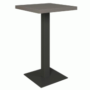Table mange debout Cage noir plateau anthracite 70x70x111cm