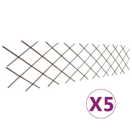 Vidaxl clôture en treillis de saule 5 pcs 180x60 cm 146072