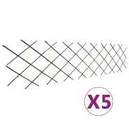 Vidaxl clôture en treillis de saule 5 pcs 180x60 cm 146072 Vidaxl clôture en treillis de saule 5 pcs 180x60 cm 146072