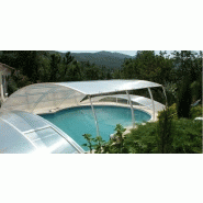 Abri piscine bas berlin / en aluminium thermolaqué et polycarbonate