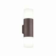 Applique extérieure Hoosic 2 lumières up & down 33cm 2x E27 IP44 aluminium rouille ou anthracite - Trio Lighting - marron 4017807410587