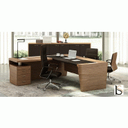 Bureau d'angle X10- Officity - Gauche, Non, Noyer américain, 190 x 220 cm_0