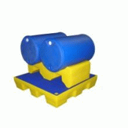 Châssis finition PE - Support amovible pour 2 fûts de 220 l horizontaux - Fabrication Française