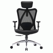 Chaise de bureau / chaise pivotante M18-M148 tissu / maille noir Sihoo - noir polyester 618300