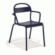 Chaises empilables métal avec accoudoirs 610x610x800 mm - CHSMTPESBL-ST01/AC_0