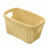 Corbeille effet osier 43x22,5x29cm polypropylène