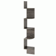 COSTWAY Étagère d'angle à 5 niveaux, étagère murale flottante, 20 x 20 x 126 cm (gris) - gris VL32599SD