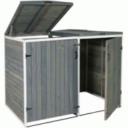 Décoshop26 - Abri de poubelles extérieur conteneurs à ordures avec couvercle jusqu'à 4 bacs 126x158x98 cm en bois certifié FSC 04_0002867 - 30006 Décoshop26 - Abri de poubelles extérieur conteneurs à ordures avec couvercle jusqu'à 4 bacs 126x158x98 cm en bois certifié FSC 04_0002867 - 30006