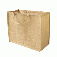 ECOLOMIQUE - 5 Pcs - Sac cabas en jute brun 450x220mm H370mm - beige textile 294BAGJU4522