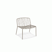 Fauteuil outdoor en métal BRIS - marron