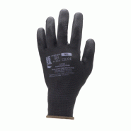 Gants EUROLITE 6040 polyester noir J13 paume enduite PU noir - COVERGUARD | MO6040_0