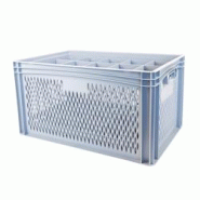 GILAC Caisse de transport pour verres 107 mm de diamètre - 15 verres - 4 formats - 62 L - Gris G623015 - gris 3573678700727