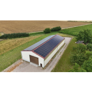 Hangar photovoltaïque agricole - 224 panneaux- 500m² - 99.68 kWc