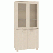 Helloshop26 - Buffet bahut commode armoire meuble de rangement organisateur cuisine salle de séjour salon bois massif de pin miel 02_0032149 - verre
