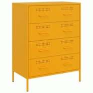 Helloshop26 - Buffet bahut commode armoire meuble de rangement organisateur cuisine salle de séjour salon jaune moutarde 68 x 39 x 02_0035710 - 30002 Helloshop26 - Buffet bahut commode armoire meuble de rangement organisateur cuisine salle de séjour salon jaune moutarde 68 x 39 x 02_0035710 - 30002
