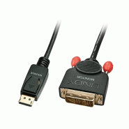 Lindy Display port DVi-D Noir Câble interface/adaptateur DisplayPort/DVI-D 0,5m - 41489
