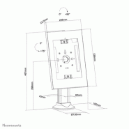 Neomounts DS15-640WH1 Support de bureau pour tablette 9.7-11" - verrouillable