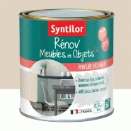 Peinture meuble et boiserie rénov SYNTILOR beige poudré mat 0.5 l