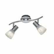 Plafonnier Led 2 sources lumineuses, Nickel et Albâtre - Trio - Levisto - cuivre 4017807281651
