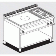 Plan de cuisson gaz sur meuble 2 feux et une plaque coup de feu - TP2-712GP | Superlotus 700