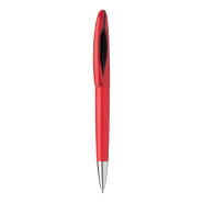 Stylo à bille en plastique - embout chromé - encre bleue - couleur rouge Stylo à bille en plastique - embout chromé - encre bleue - couleur rouge