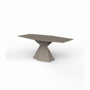 Table design in & out VERTEX - granit crème