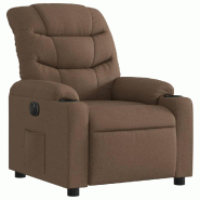 VidaXL Fauteuil inclinable électrique Marron Tissu Modèle Bellaria - 3206631
