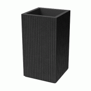 WellHome - Pot en polyéthylène rotomoulé 27L Ø40x70cm en coloris Charbon - Coro Square HIGH - noir plastique WH17341 WellHome - Pot en polyéthylène rotomoulé 27L Ø40x70cm en coloris Charbon - Coro Square HIGH - noir plastique WH17341