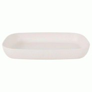 ADRIER - CC-0112-WHT - (Pack de 3 unités) - Bol rectangulaire GN 1/1 x 7,5 cm prof. - Blanc - blanc plastique CC-0112-WHT