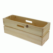 Caisse bois naturel L18xP54xH20cm