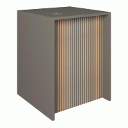 Comptoir anthracite et Vertigo T01 MDF naturel et anthra avec tiroir 60x70x90cm