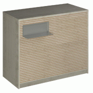 Comptoir Vertigo H T01nat. Spl.Gauche L120cm 2tabl.Couliss.4tab.Amovib.-érable