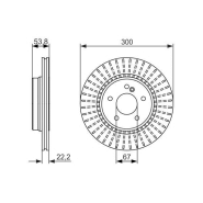 Disque de frein Bosch 0986479653 - boîte de 2 disques ventilés pour montage arrière - 5 trous - épaisseur 22 mm Disque de frein Bosch 0986479653 - boîte de 2 disques ventilés pour montage arrière - 5 trous - épaisseur 22 mm