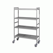FERMOD Rayonnage mobile clayettes polymère 6611 Fermostock Longueur 897 mm- 4 niveaux-profondeur 360 mm - 3617800296709
