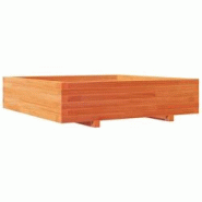 Helloshop26 - Jardinière bac lit surélevé plantes fleurs terrasse jardin cire 100 x 100 x 26,5 cm bois de pin massif marron 02_0038421 - 3000217663859 Helloshop26 - Jardinière bac lit surélevé plantes fleurs terrasse jardin cire 100 x 100 x 26,5 cm bois de pin massif marron 02_0038421 - 3000217663859