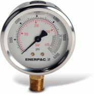G2517SL, Manomètre, 63 mm Face, Raccord vers le bas, Glycerine Filled, 400 bar pression maximale