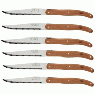 JEAN DUBOST Coffret 6 couteaux à steak Laguiole - Chêne PEFC - 035-1238214
