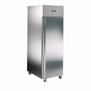 Matériel HORECA Armoire réfrigérée négative 1 porte 600x800 mm sur roulettes - argenté inox AA8PN