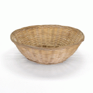 Panier rond en bambou - Diamètre 31cm x Hauteur 8cm - Grande contenance et empilable