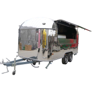 Remorque snack 5M50 INOX RÉTRO au look Airstream