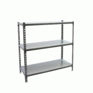 SimonRack Rayonnage métallique, 1000x1100x400 mm, 3 niveaux, tablette métallique, 200 kg au point de flexion, Antracite/Galvanisé - Simonclick - m�