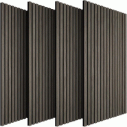 TecTake GmbH tectake Panneaux acoustiques Sonic Wall IV aspect bois - Lot de 4 chêne gris clair - gris Bois manufacturé 406816