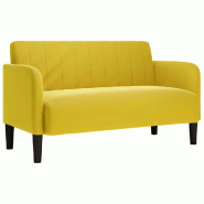 VidaXL Canapé causeuse jaune 109 cm velours Modèle AbriMontagne 14 - 4100593